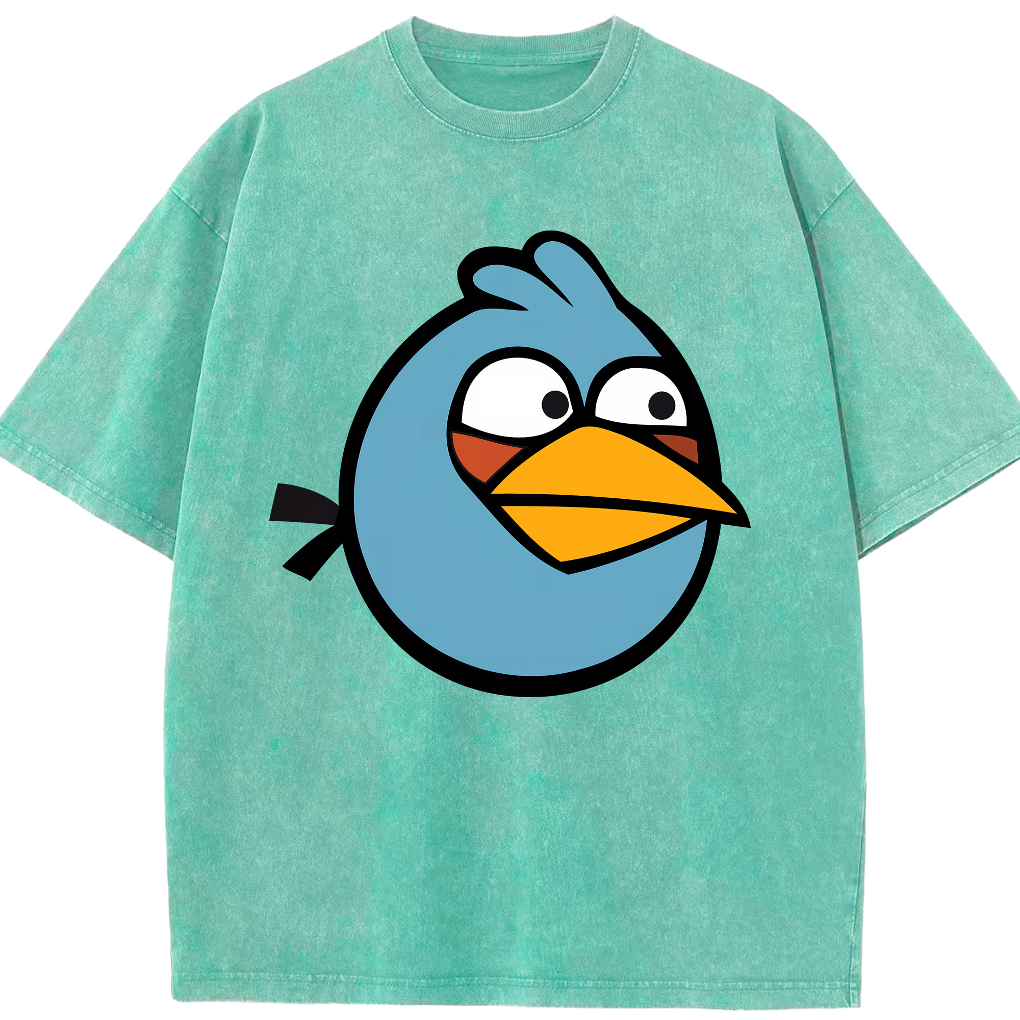 （画像用） Angry Birds アングリーバード 綿100% ヴィンテージ風 半袖Tシャツ（フロントプリント）